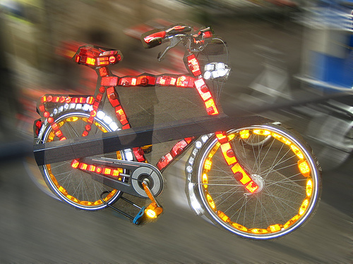 bicicleta reflectante photo