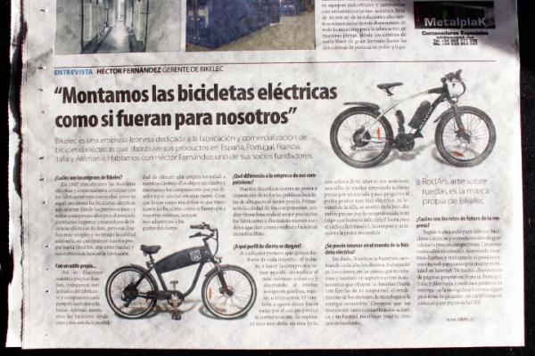 Bikelec en el periódico la Razon