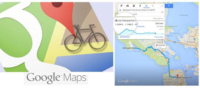 Como encontrar rutas en bicicleta con Google Maps