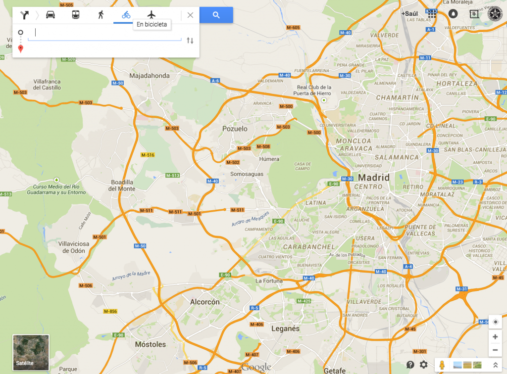 google maps rutas en bici